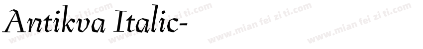 Antikva Italic字体转换